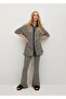 Women's Black Leopard Patterned Cardigan - 2