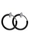 Unisex Black Surgical Steel Compression Non-Perforated Fake Earrings 2 Pieces