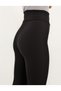 Black High Waist Corded Sports Leggings