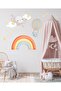 Cute Moon Cloud, Rainbow and Stars Children's Room Multi-Purpose Cabinet Wall Sticker - 5