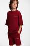 Bogota Knitted Comfort Fit Tracksuit Set Embroidered Burgundy Crew Neck