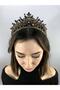 Purple Gold Arven Model Henna and Bridal Crown – Special Design, Accessory, Quality Production, Eye-Catching Style – - 5