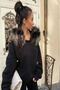 Fur Bottom Top Double Set - 3