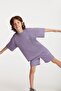 Bogota Knitted Comfort Fit Tracksuit Set Embroidered/Embroidered Purple Round Neck