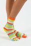 Women's Striped Toe Socks Apricot (Yellow) - 4