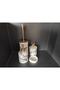 Lilac Marble Liquid Soap Dispenser, Cotton Dispenser, WC Brush Holder, Solid Soap Dispenser - Roz Gold