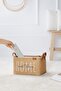 Jute Closet Laundry Children's Room Toy Organizer Folding Storage Basket Organizer 30X21X18 - 2