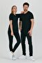 Black Unisex Dirty Collar Casual T-shirt-tcps001r2500s - 5
