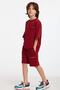 Bogota Knitted Comfort Fit Tracksuit Set Embroidered Burgundy Crew Neck - 5