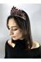 Burgundy Arven Model Henna and Bridal Crown – Special Design, Accessory, Quality Production, Eye-Catching Style – Ma - 4