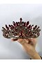 Burgundy Arven Model Henna and Bridal Crown – Special Design, Accessory, Quality Production, Eye-Catching Style – Ma - 6