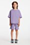 Bogota Knitted Comfort Fit Tracksuit Set Embroidered/Embroidered Purple Round Neck - 2