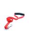 Dog Walking Leash with Red Rubber Handle