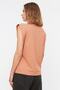 Salmon 100% Cotton Wadding Look Basic Crew Neck Knitted T-Shirt TWOSS20TS0021 - 5