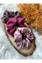 Women's 3-Piece Satin Hair Rubber Buckle Set - 3