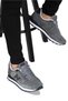 Gray - 19250 Genuine Leather Women's Casual Sports Shoes Sneaker Thick Sole Unisex - 2