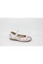 Girl - Baby Glittering Mother of Pearl Printed Velcro Ballerinas