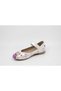 Girl - Baby Glittering Mother of Pearl Printed Velcro Ballerinas - 3