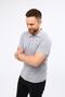 Polo Neck Gray Short Sleeve Single Jersey Business T-Shirt - Polo Neck T-Shirt - 6