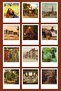 Set of 12 Distinguished Paintings Themed Decorative Pola Cards