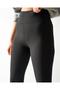 Black Ribbed Seamless Striped Leggings High Waist Durable Knitted Fabric Sports Leggings Gatherer - 4