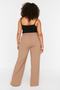 Vizon Mevsimlik Lastikli Yüksek Bel Pileli Wide Leg Dokuma Pantolon TBBSS22PL0448 - 8