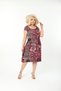 Women's Summer Short Sleeve Knee Length Back Lace Detail Stylish Comfortable Viscose Combed Cotton Dress