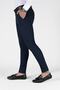 Men's Navy Blue Slim Fit Italian Cut Linen Trousers - 2