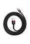 Cafule Micro USB 1 متر 2.4a كابل USB للشحن السريع - أحمر - أسود - 5