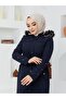 Water Prof Brown Fur Lined Winter Full Length Women's Long Topcoat Coat - 4