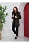 Women's Woolen Hooded Furry Canvas Linen Coat - 4