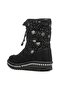 Girl's Water Resistant Black Fur Thermal Snow Boots - 3