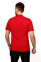 Polo Collar T-Shirt Red Short Sleeve Pique Knitted Work T-Shirt with Pockets - 5