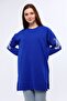 Women's Patterned Cobalt Blue Tunic - 6