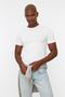 White Slim/Narrow Cut Short Sleeve 100% Cotton Crew Neck T-Shirt Tmnss19Bo0001 - 16