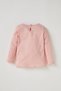 Baby Girl Collar Ruffle Detailed Cotton T-Shirt - 3