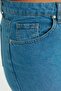 Açık Mavi Yüksek Bel Straight Fit %100 Pamuk Non-Stretch Büyük Beden Jeans TBBSS22JE0211 - 5