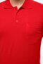 Polo Collar T-Shirt Red Short Sleeve Pique Knitted Work T-Shirt with Pockets - 6