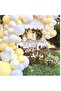 50 Pieces - Metallic Yellow - White Balloon Chain