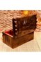 Decorative Wooden Locked Pirate Chest Piggy Bank 18 cm X 11 cm X 8 cm - 2