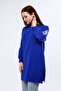 Women's Patterned Cobalt Blue Tunic