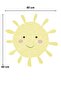 Sun Printed Kids Room Wall Sticker 60x60 cm - 4
