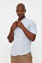 Mavi Basic Hakim Yaka Apoletli Slim Fit Uzun Kollu Keten Görünümlü Gömlek TMNSS20GO0188 - 7