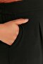 Siyah Mevsimlik Lastikli Yüksek Bel Pileli Wide Leg Dokuma Pantolon TBBSS22PL0448 - 6
