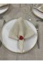 Linen Look Linen Glitter Napkin Gold 35 X 35 - 8 Pieces - 4