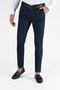 Men's Navy Blue Slim Fit Italian Cut Linen Trousers