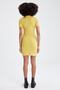 Polo Neck Short Sleeve Mini Dress - 4