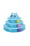 Three-Tiered Rotating Ball Cat Toy with Cat Head, 24.5x19.5 cm, Pink - 2
