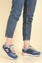 Pink - 19250 Genuine Leather Women's Casual Sports Shoes Sneaker Thick Sole Unisex