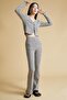 Slim Fit Patterned Wide Leg Trousers - 3